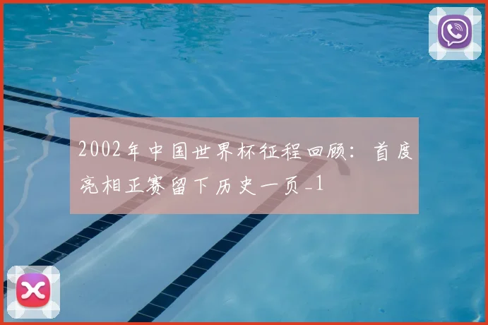 2002年中国世界杯征程回顾：首度亮相正赛留下历史一页_1