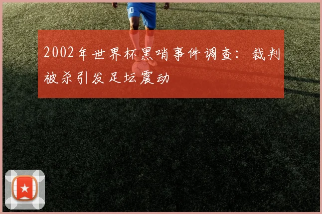 2002年世界杯黑哨事件调查：裁判被杀引发足坛震动